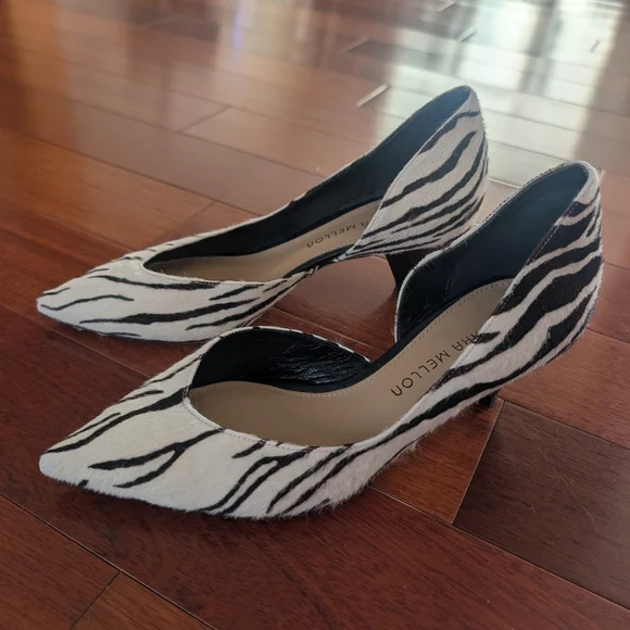 Tamara Mellon Zebra Patterned Heels - Picture 1 of 12